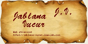 Jablana Vučur vizit kartica